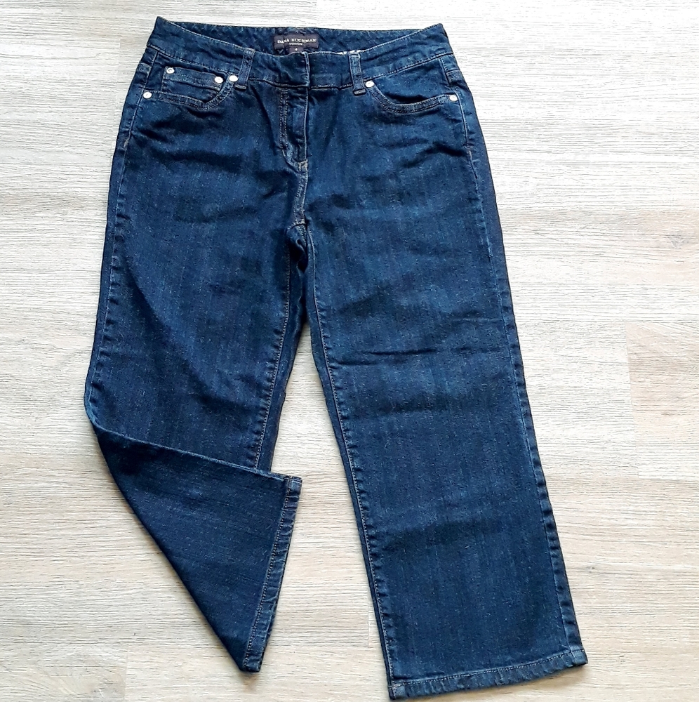 Dana Buchman Signature Dark Wash Capri Jeans - Size 4 Straight Leg Petal Pushers